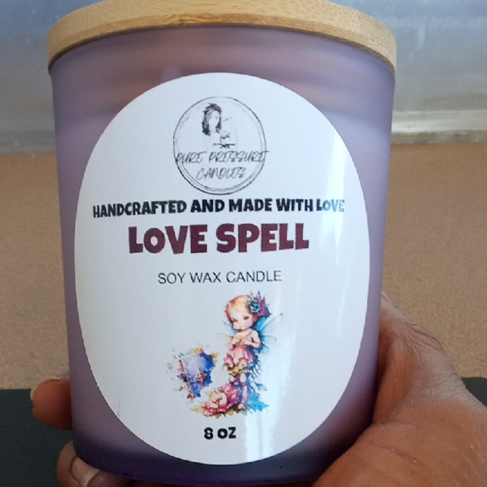 Love Spell Soy Wax Candle - Purple
